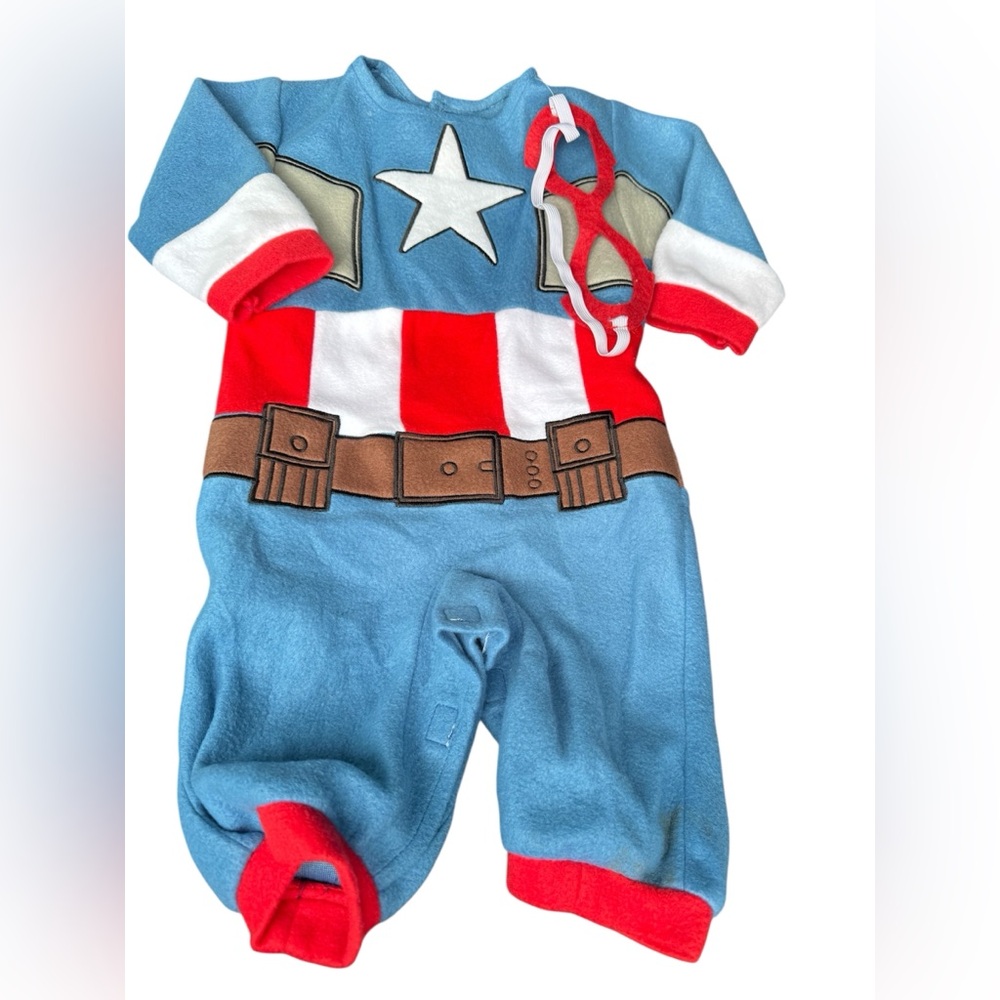 Newborn baby Captain America Costume - Blue and Red